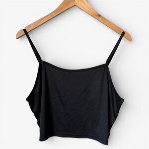 Cosmic Aura Black Cropped Camisole Tank Top Womens Extra Large Witchy Goth 90s